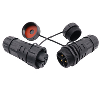 35A connecteur de câble d'alimentation 2 ~ 9Pin vis fixation Led fil de Signal d'alimentation étanche/Joint M25 IP68 connecteur mâle femelle en plastique