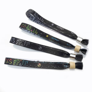 Para pulsera de pareja <span class=keywords><strong>Totwoo</strong></span>, pulsera de tela de Festival con cierre deslizante de plástico para eventos, conciertos, pulsera de tela de Festival para parejas - Product Image 2