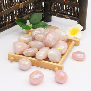 Pierres <span class=keywords><strong>de</strong></span> guérison en quartz rose Aura en gros, pierres roulées, <span class=keywords><strong>cristal</strong></span>, pierres roulées pour la décoration Feng Shui - Product Image 1
