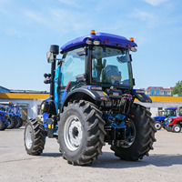 Tracteur agricole multifonction 60HP 4 roues motrices avec cabine fermée