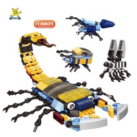 Ensembles de blocs de construction STEAM 12-en-1, écologiques, non toxiques, en plastique ABS, modèle à l'échelle 1:8, jouet éducatif, animaux, thème nature