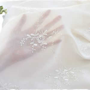 Tela de Chifón de Algodón Transpirable, Tejida, Jacquard, Bordada, para Vestidos de Mujer y Niña, con Patrón Floral, Ligera, al por Mayor - Product Image 1