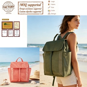 BSCI Factory Custom Color Large Breathable Mesh Backpack Lightweight See Through Beach <strong>Bag</strong> Multi Purpose Travel Shopping Daypack - Product Image 4