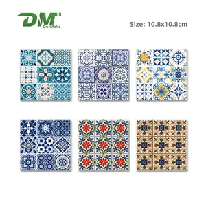 Wholesale Spanish Sublimation Ceramic Coaster Morocco Printing Square Cup Coaster Mosaic Series Table Mats And Coasters