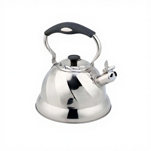 Bouilloire sifflante 3L en acier inoxydable au design moderne et écologique, avec poignée en bakélite, finition polie et couvercle, compatible <span class=keywords><strong>gaz</strong></span> et induction - Product Image 4