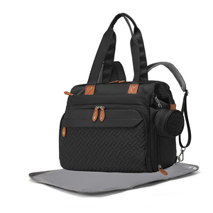 Bolsa de Maternidade Portátil Oxford Fashion para Mães e Mochila de Ombro Duplo Grande Capacidade com Fecho de Zíper para Armazenamento de Fraldas - Product Image 2