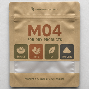 Busta Personalizzata Riciclabile in Mono PE Effetto Kraft con Finestra, per <span class=keywords><strong>Semi</strong></span> e Frutta Secca, Imballaggio Durevole Sigillabile, Fornitore OEM all'Ingrosso - Product Image 5