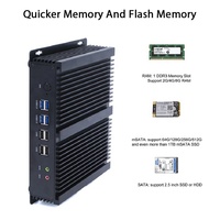 MiniTree I7 4500U 2LAN 6COM PC industriel robuste sans ventilateur, double HD DDR3L 8 Go MSATA SATA, PC embarqué, Win10 Pro, ordinateur industriel