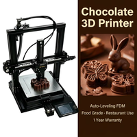 Impresora 3D de Chocolate FDM con Nivelación Automática e Inyección de Tinta, Personalización de Postres de Grado Alimenticio para Remolques de Comida Móviles y Restaurantes, USB