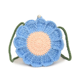 Bolso Tejido de Lana, Bolso Pequeño de Ganchillo Fresco y Ligero, Nuevo Bolso de <span class=keywords><strong>Mujer</strong></span> Artesanal con Flores 2026, Bolso de Hombro - Product Image 6