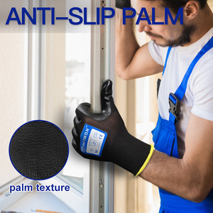 XINGYU EN388 13 ölçer siyah nitril kaplamalı eldiven Polyester yağ direnci iş eldivenleri özellikleri nitril kaplı koruyucu eldiven - Product Image 5