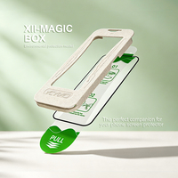 Installateur de protection d'écran écologique pour verre trempé de téléphone, applicateur anti-bulles 9H pour iPhone 18 17 16 15 14 13