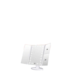 Nouveau miroir de maquillage pliable avec <span class=keywords><strong>amplification</strong></span> des perles de lampe <span class=keywords><strong>Amplification</strong></span> LED Miroir de maquillage pliant <span class=keywords><strong>à</strong></span> trois - Product Image 3