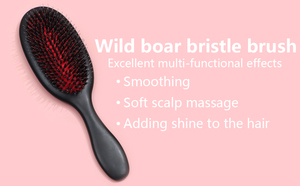 Salon Quality Boar Bristle Detangling Hair <b>Brush</b> <b>Scalp</b> Care Air Cushion Paddle Styling Comb Bulk Order Factory Supplier - Product Image 3