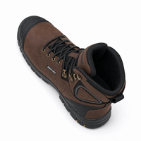Sepatu Keselamatan AIMVVSEC dengan Pelindung Baja, Bagian Atas Kulit Asli, Lapisan Jala Bernapas, Sol Karet PU Anti Selip, Konstruksi Khusus