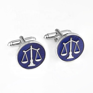 Boutons de manchette en émail bleu personnalisé, haute qualité, collection - Product Image 1