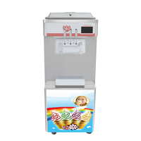Nouvelle machine à crème glacée molle automatique à plusieurs saveurs de type plancher commercial