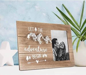 <span class=keywords><strong>Cadre</strong></span> <span class=keywords><strong>Photo</strong></span> en bois 4x6 romantique fait à la main cadeau de fiançailles de mariage pour petit ami et petite amie pour les Couples - Product Image 2