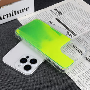 Fundas de teléfono con purpurina brillante que brillan en la oscuridad, colección Waterfall, personalizables, con efecto líquido de arenas movedizas. - Product Image 5