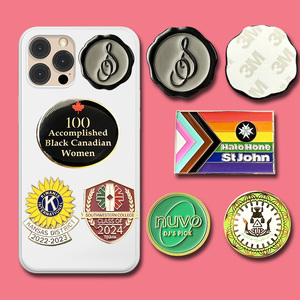 Sin existencias, pegatina de Metal personalizada de 3M, insignia de diseño esmaltado, pegatina adhesiva con logotipo personalizado de Metal metálico de Arabia Saudita para teléfono móvil - Product Image 2