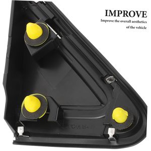 Ford Edge <b>Car</b> <b>Mirror</b> Triangle Plate 14.2cm Black ABS Replacement Part Rear Left Right Fitment - Product Image 4
