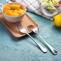 Lage Prijs Goedkope Elegante Bbq Roestvrij Vork Goud Zilver Roze Kleurrijk Kerstdiner Fruit Steak Dessert Vork