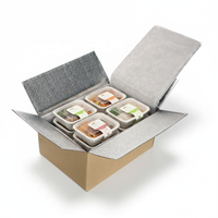 Boîte isotherme en feutre de laine compostable écologique sans mousse pour la livraison de nourriture