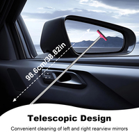 Mini poignée rétractable voiture miroir fenêtre raclette nettoyant douche verre voiture nettoyage côté miroir raclettes