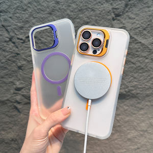 Custodia protettiva per telefono con supporto magnetico opaco per PC + TPU per iphone 16 <span class=keywords><strong>pro</strong></span> max - Product Image 6