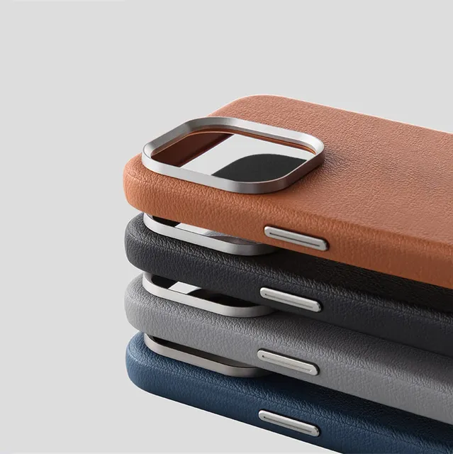 CHAOYIDIAN Business Metal Camera PU Leather Magnetic Case for IPhone 17 16 15 14 Pro Max Wireless Charge Shockproof Cover