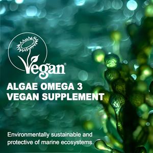 Vigoworld Vegan Omega 3 Supplément d'huile d'algues Gommes <span class=keywords><strong>DHA</strong></span> & EPA de Marine avec CoQ10 Astaxanthine pour adultes Santé des yeux et des os - Product Image 3