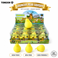 Jouet Squishy Poire Croustillante en Argile TONGXIN, Jouets Sensoriels à Presser, Jouets Anti-Stress de Bureau