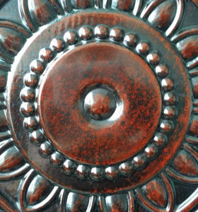 Plafonds en PVC Panneau mural intérieur collé pour salle de bain hôtel café club centre commercial fonction ignifuge PL17 couleur <span class=keywords><strong>bois</strong></span> rouge vieilli - Product Image 5