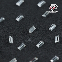 Moissanite synthétique en vrac de laboratoire, couleur D, pureté VVS, taille baguette, certifiée GRA, dureté 9.25 Mohs, effet de jeu de couleurs/feu, pour la vente en gros