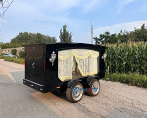Latest Design Horse Drawn Funeral Hearse Coffin Buggy Motorcycle Funeral Cart Funeral Service Wagon - Product Image 2
