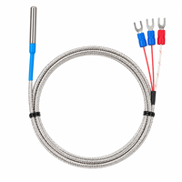 Capteur de température PTFE résistant aux acides et aux alcalis, anti-corrosion, Pt100, personnalisable OEM, IP65, argent électrolytique, tétrafluoro