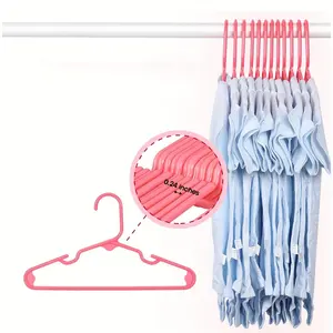 Evaluate supplier YIWU QIYE's mixed color baby and children's dress plastic hangers