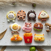 Mignon Hamburger Biscuit Résine DIY Craft Charms pour la décoration de coque de téléphone