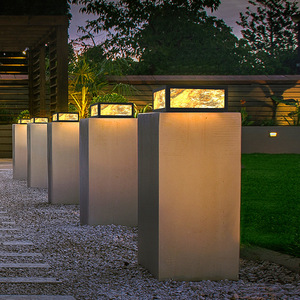 Lámparas Solares de Poste de Acero Inoxidable para Exteriores, Lámpara de Pared Impermeable para Jardín - Product Image 2