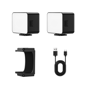 2個入り ポケット3 マグネット式ミニLEDライトアクセサリー 2800-6500K 調節可能 フィルビデオライト コールドシュー フィルライト DJIカメラ用 - Product Image 2