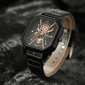 Square <strong>Watches</strong> for Men Brown Black Leather Bracelets <strong>Set</strong> for Men 4 Pcs Wrist <strong>Watch</strong> Bracelet <strong>Set</strong> Fashion Business Wrist <strong>Watches</strong> - Product Image 2