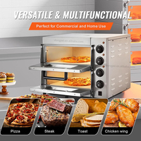 Bouton panneau de commande nouveau four électrique simple à Double pont pour boulangerie gâteau et pain four à Pizza équipement de cuisson automatique en vente