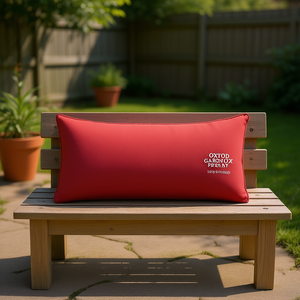 Coussin de banc de jardin Oxyod, tissu Oxford rouge, 100 % polyester, résistant à l'eau, coussin d'extérieur rectangulaire, motif uni - Product Image 2