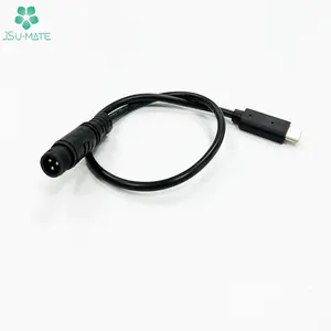 Electrical Wire Connector M10 Waterproof Cable Overmolded USB C Male To M10 Connector Waterproof Cable