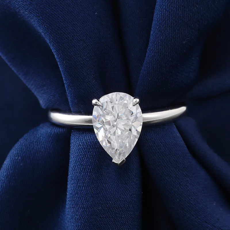 배 컷 모이 사 나이트 다이아몬드 반지 플래티넘 소재 PT950 반지 기념일 선물에 대 한 간단한 스타일