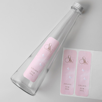 Autocollants adhésifs double face de haute qualité pour bouteilles d'eau minérale, impression personnalisée