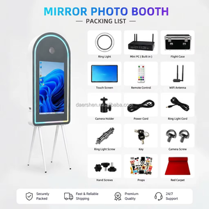 Cabina de Fotos con Espejo de 55-32 Pulgadas, Cabina de Fotos con Espejo DIY, Cabina de Fotos Digital Portátil para Selfies, <span class=keywords><strong>Máquina</strong></span> de Fotos para Bodas, <span class=keywords><strong>Alquiler</strong></span> para Fiestas de Cumpleaños - Product Image 4