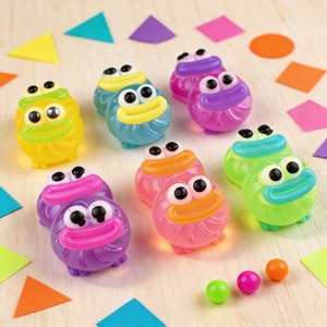 Jouets anti-stress transfrontaliers en cristal en forme de chignon et de boulette, Squishies Fidget en gelée de particules glacées - Product Image 1