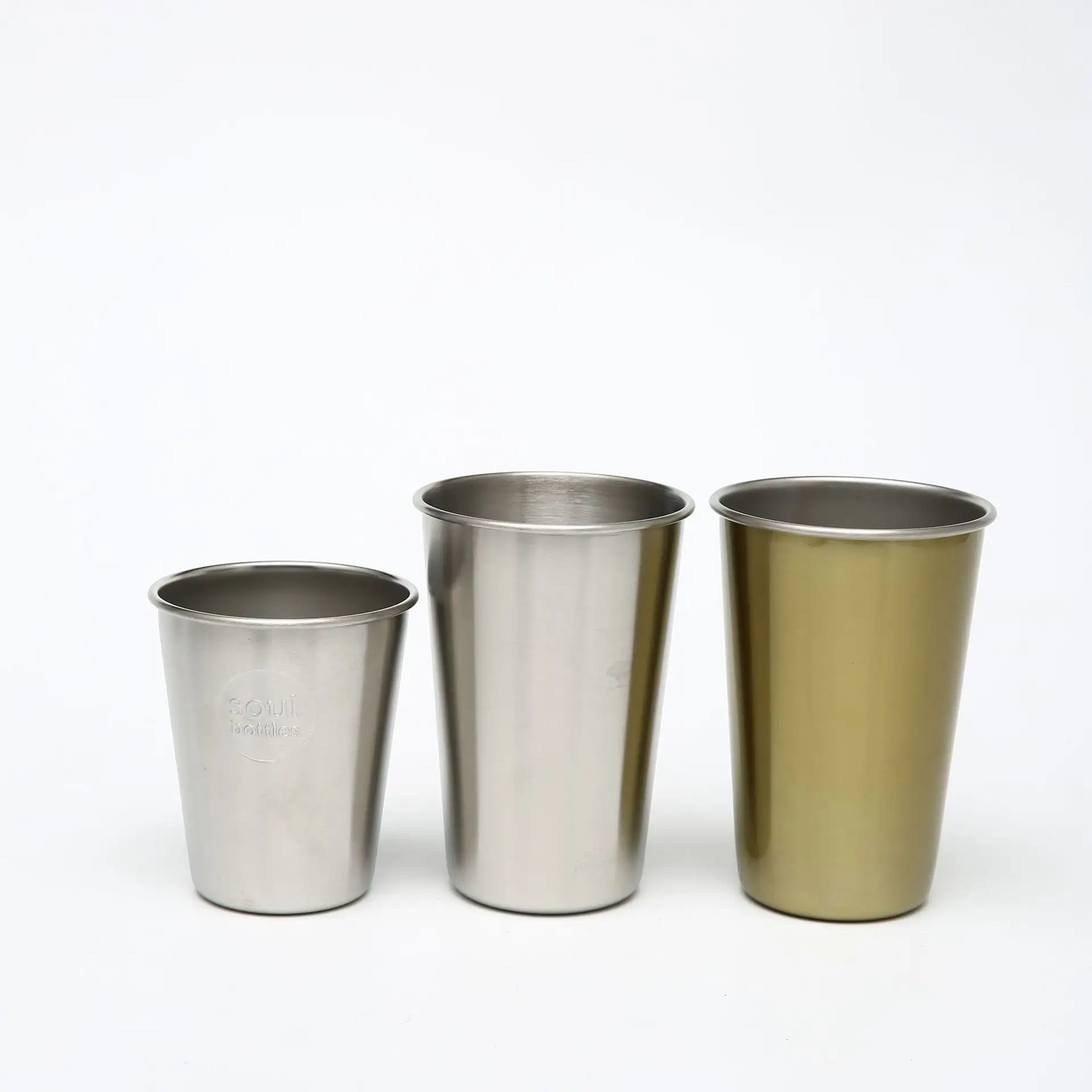 Outdoor 2/8/10/12/14/16/18/20/22oz Beer Cups Bpa Free Stainless Steel 304 18/8 Pint Cup For Juice Water Milk Iced Coffee White