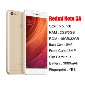 Venta al por Mayor de Teléfonos <span class=keywords><strong>Xiaomi</strong></span> Redmi Note 5A 2+16G Originales, Teléfonos Móviles Baratos Usados, Smartphones Usados a Bajo Precio - Product Image 2